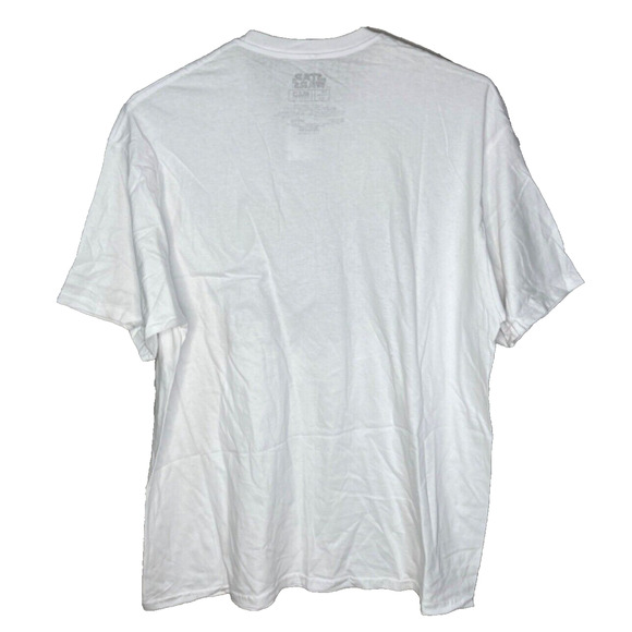 Star Wars T Shirt Mens 2X White Black Millennium Falcon Mad Engine Nerd Geek - Picture 3 of 5